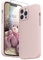 SURPHY Compatible with iPhone 13 Pro Max Case with Screen Protector, Liquid Silicone Protection for Each Lens Shockproof Thickened Rubber Cover for iPhone 13 Pro Max 6.7 inch 2021, Pink