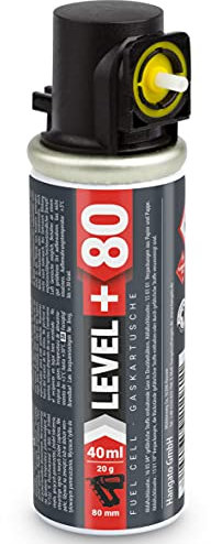 Gas Cartridge for Pin Nailer Gas-Operated Replacement Gas for Gas Nailers 80 mm / 40 ml / 20 g / Diameter 32 mm Fuel Cel All Year Round RM80