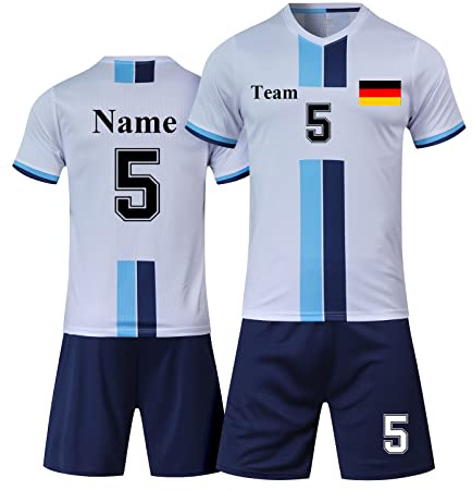 LAIFU personalisiertes fußball Trikot Kinder mit Namen Nummer Team und Logo torwarttrikot Herren Uns