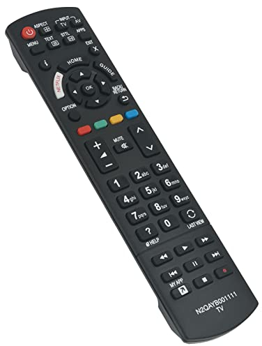 N2QAYB001111 Ersatz Fernbedienung Fit für Panasonic LED Fernseher TX-40EX600B TX-40EX600E TX-40EX603 TX-40EX603E TX-40EX620E TX-40EX633E TX-40EXW604 TX-43EXW604 TX-49EX580B TX-49EX600B TX-49EX600E