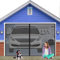 Garage Magnetic Screen Door, 135x265 cm, Anti Mosquito Mesh Screen Doors with Magnets & Magic Tape, Retractable and Sliding Screen Door Replacement, Black [New Version]