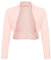 DANAEST Damen Langarm Bolero Festlich Strickjacke Schulterjacke Kurz Top (700), Grösse:XL, Farbe:Rosa