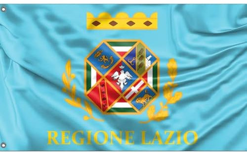 Bandiera Lazio, Italia | Stampa dal design unico | Made in EU (90x150 cm)