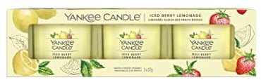 Yankee Candle Iced Berry Lemonade 3 Filled Votive Candle Gift Set