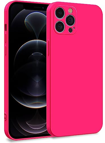 MyGadget Hülle kompatibel mit iPhone 12 Pro Max - Zweilagige Handyhülle mit Kameraschutz - Cover mit Innenfutter & Silikon außen - Pink