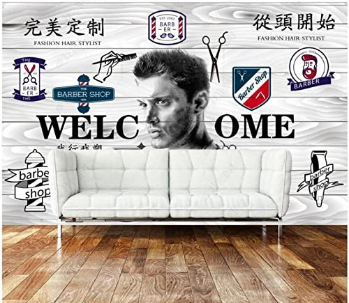 FLOOTS 3D Background Wall Bedroom Mural Wallpaper Handsome Guy Cool Man Beauty Salon Background Wall Wallpaper Living Room-140Cmx100Cm
