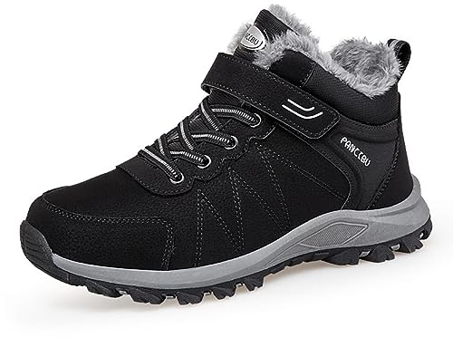 Moudn Botas de Nieve Mujer Forradas con Pelo Botas de Invierno Impermeables Zapatos de Senderismo Antideslizantes Zapatos Trekking
