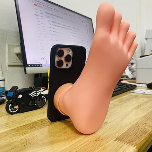 TRADAY 3D Foot Shape Phone Case Fit for iPhone 14 Pro Max Funny Soft Silicone Ugly Phone Case Multicolor