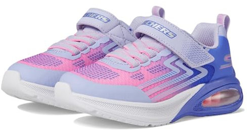 Skechers Girls Microspec Max Advance Sneaker, Black Lavender, 13.5 UK Child