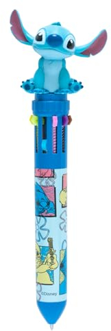 Grupo Erik Boligrafo Multicolor Stitch - Boligrafo retráctil divertido : Para niños Infantil 10 colores en 1 │ Cosas de Stitch : Accesorios de papeleria Bonitos, Regalo cumpleaños