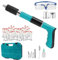 Mini Nagelpistole aus Stahl, Muti Gänge Nail Tool Nagelpistole Manuelle Mini Nagelpistole aus Stahl mit 100 Runden Nägeln Stahlnagelpistole Werkzeug für Deckenwandanker, Hauswand, Beton