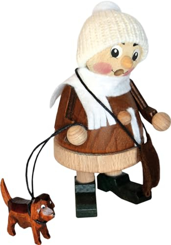 Ratags Räuchermännchen, Winterkind mit Hund
