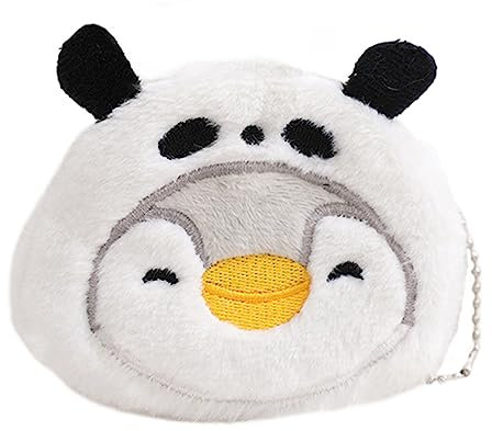 seluluory Porte-cartes en peluche en forme d'animal mignon pour homme et femme, D, Taille unique, Pochette à monnaie
