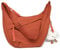 Micmores Crossbody Bag Damen Umhängetasche, Nylon Schultertasche Moon Bag Stylische Halbmond Tasche mit verstellbarer Schultergurt, Hobo Casual Handtasche für Arbeit, Reisen, Alltag(Orange)