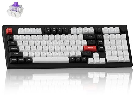 Keychron Q5 HE Clavier de jeu sans fil à déclenchement rapide avec effet Hall Gateron Double Rail Interrupteur magnétique Réglable 2,4 GHz Bluetooth QMK RGB Aluminium pour Mac Windows Linux