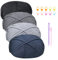 Häkelgarn Baumwolle Häkelwolle Chenille Wolle zum Häkeln 4 X 50g Häkelwolle,Crochet Yarn Dickes Baumwoll-Nylon-Mischgarn Häkelgarn für Anfänger Grau Schwarz Garn
