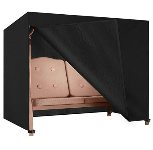 YGLEEULI schaukel Abdeckung Garden Swing Cover Waterproof 210D Black Patio Rocking Chair Cover Outdoor Beach Chair Cover(130 * 100 * 170/140)
