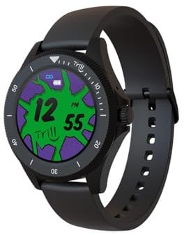 TECHMADE Smartwatch bambini, chiamata, notifiche, pulsante SOS, sport e giochi all'aperto, resistente all'acqua (Nero)