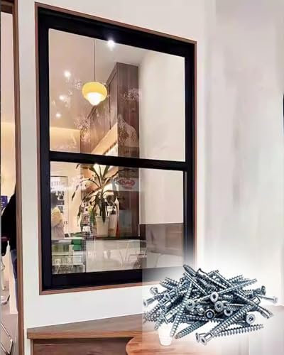 Schiebefenster Schwarzes Schuppenfenster Zum Schieben mit Schrauben, 25 27 29 31 35 Zoll Hohe, Verschließbare Flügelfenster Groß, Dekorative Schiebefenster für Den Innenbereich für Küchen(WxH 10x31 in