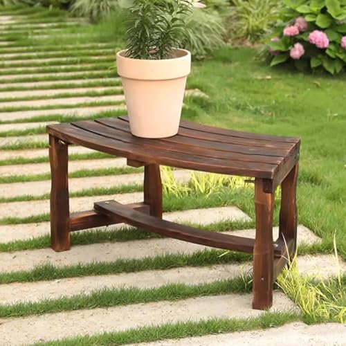 KXJPIZIYB Kombinierte Gartenbank, Gebogene Bank Outdoor, Gartenzaun-Baumbank, Mehrere Styling-Verbindungen, für Rasen, Garten, Hof, Park(Brown)