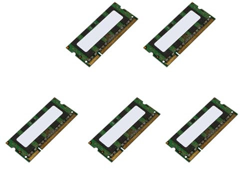 Qupdjxukis 5X 2 GB de Mémoire Ram Ddr2 667Mhz Pc2 5300 pour Ordinateur Portable Ram Memoria 1.8V 200Pin Sodimm Convient pour AMD
