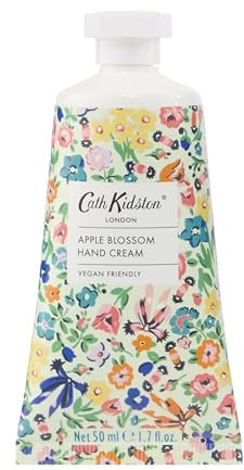 Cath Kidston Hand Cream 50ml, Shea Butter and Vitamin E, Moisturiser For Dry Hands, Orchard Apple and Elderflower Fragrance, Pocket and Travel Size, Vegan and Cruelty Free, Beauty Gift For Her