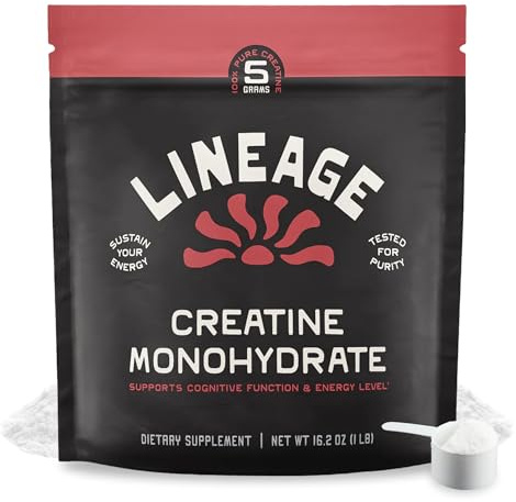 Lineage Provisions Micronized Creatine Monohydrate with Sea Salt - Micronized Creatine Powder for Training & Performance – No Artificial Ingredients – 90 Servings