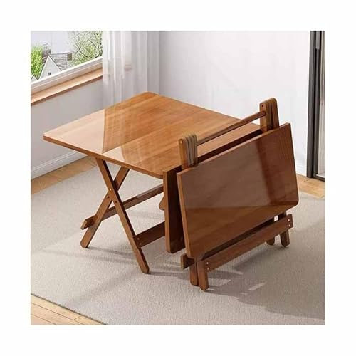 Beistelltisch aus Massivholz, klappbar, für drinnen und draußen, wetterbeständig, komplett montiert, 60 x 60 x 60 cm, kleiner Holztisch für Terrasse oder Wohnzimmer