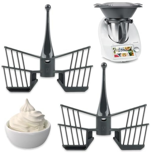 Lot de 2 Fouet Fouet Pour les Modèles du Vorwerk Thermomix TM6 TM5 et TM31, Thermomix Robot de Cuisine, Remplacement du Fouet Papillon de Haute Qualité, Pour Mélanger la Pâte, La Sauce, La Crème