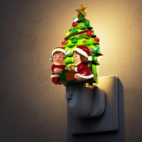 LOHAS-LED Weihnachtsbaum Nachtlicht 3000K Nachtlicht Steckdose, Dekoratives Night light mit Ein-/Aus-Modi für Kinderzimmer, Treppen, KüChe, Schlafzimmer, Flur