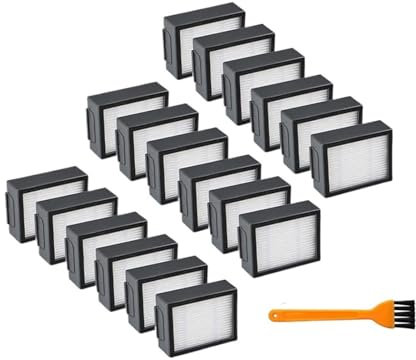 Loqawkmlc Filtro Hepa, Compatibile con Roomba I7 I7+/Plus I3 I3+ I4 I6 I6+ I8 I8+ E5 E6 E7 J7, Pezzi di Ricambio for aspirapolvere Robot(18pcs)