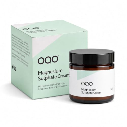 Magnesium Sulphate Paste Cream | Boils, Splinters, Ingrown Hairs | OQO 50g | Magnesium Sulphate Drawing Paste & Cream | Boil & Abscess Treatment for Splinters, Ingrown Hairs & Insect Bites | 50g