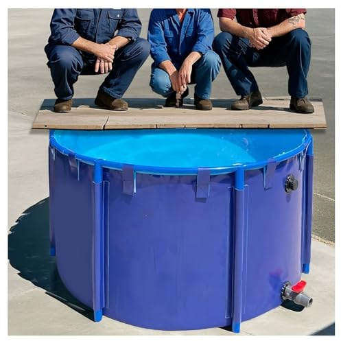 Generico Piscina Rotonda Fuori Terra di Grandi Dimensioni - Serbatoio di accumulo dell'Acqua con Struttura Pieghevole per irrigazione e acquacoltura, Facile Installazione e Manutenzione, Soluzione du
