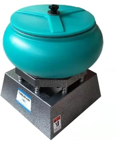 Buratto vibrante elettrico da 17 pollici e 350 W, lucidatrice for ciotole di roccia vibrante con velocità variabile Regolazione flessibile