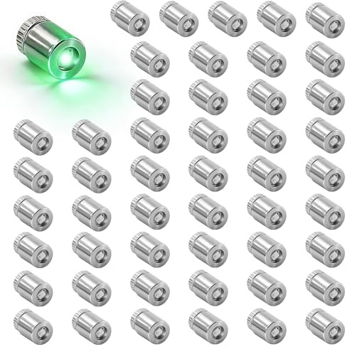 Richaa 50 Stück Mini LED Licht, Kleine LED Lichter, LEDs Lichter for Puppenhaus, Micro LEDs Lampe für Mini Puppenhaus Beleuchtung Miniatur Zubehör Laternen, Luftballons DIY Projekte(green)