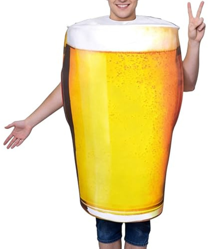 Beer Mug Hat - Alcohol Costume, Lightweight Beer Bottle Costumes | polyester BeerMug Funny Soft Outfit | Portable Stein Costume Cosplay Clothes for Adults Women Men Cosplayer Events Carnivals Stage Ph