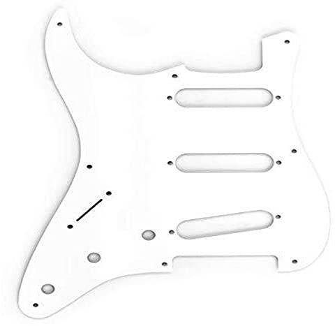 Fender 005 3813 1 Ply White 8 Hole Mount S/S/S Stratocaster Pickguard (Left Hand)