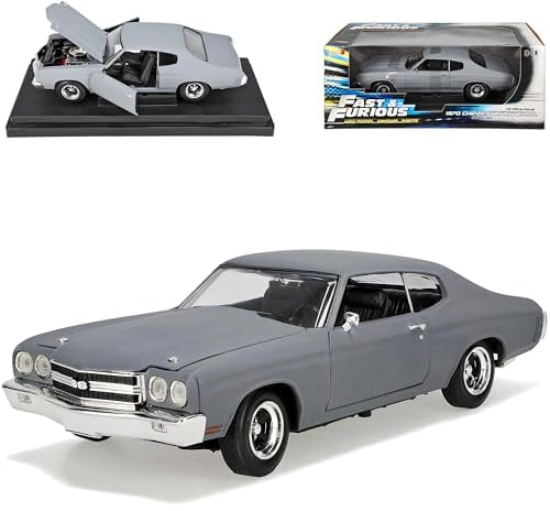 ERTL Chevrolet Chevy Chevelle Matt Grau 1970 The Fast and The Furious 4 1/18 Modellauto Modell Auto