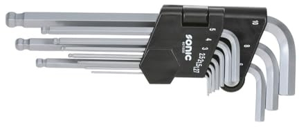 SONIC 601006 Sechskant-Kugelschlüssel, lang, 10 Stück