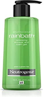 Neutrogena Rainbath Renewing Shower And Bath Gel, Moisturizing Body Wash and Shaving Gel with Clean Rinsing Lather, Pear & Green Tea Scent, 16 fl. oz