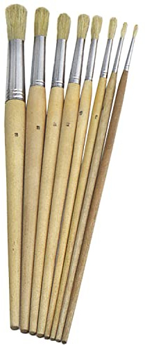Wolfpack 12012655 Size-1 Pig-Bristle Round Brush - White