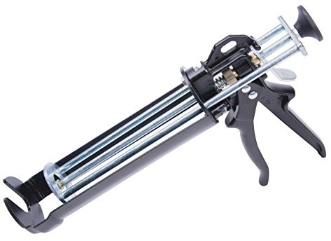 Concept Distribution 210076 25:1 Push Ratio Professional Co-Axial Resin Gun with 380/400 ml Tubes - Black