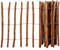 vidaXL Clôture de Jardin Lattis Bois de Noisetier Imprégné 90x500 cm Bordure