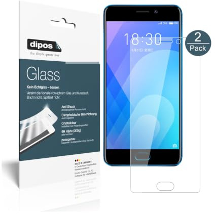 dipos 2x Displayschutzfolie 9H klar für Meizu M6 Note