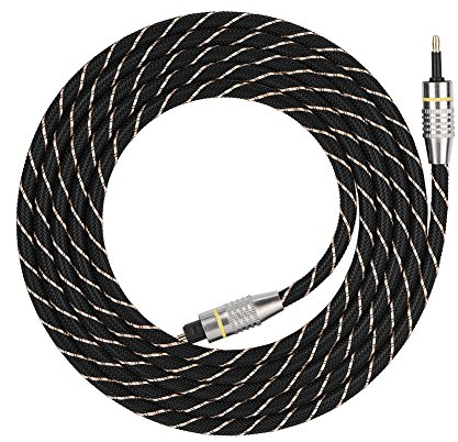 Cavo audio ottico digitale per Toslink, cavo per home theater in fibra ottica Toslink a mini spina da 3,5 mm, cavo ottico con connettori in metallo e rivestimento in PVC 2 m 2 m.