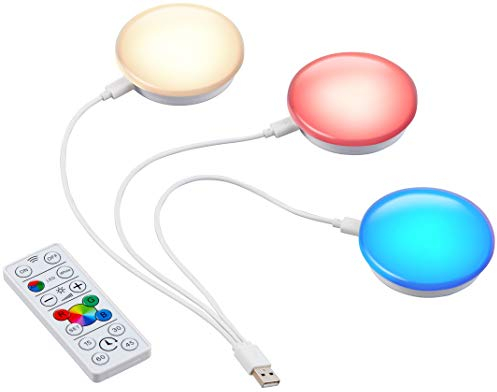 Northpoint Wiederaufladbare LED Beleuchtungsspots 3er Set Unterbauleuchte Schrankbeleuchtung Vitrinenbeleuchtung