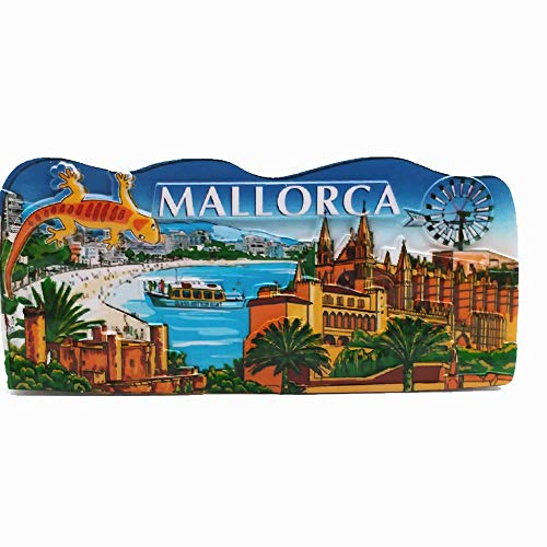 Muyu Magnet Mallorca Spanien 3D Deko Magnet Umweltfreundliches Harz 9.5X4.5CM Home & Kitchen Decoration