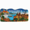 Muyu Magnet Mallorca Spanien 3D Deko Magnet Umweltfreundliches Harz 9.5X4.5CM Home & Kitchen Decoration