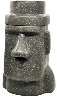 VOSAREA Mann Figur Tischdekoration Zu Ostern Insel-Moai-Statue Tiki-skulptur Tiki-pflanzer Aufbewahrungseimer Für Servietten Kosmetiktücher Insel-porträt-Statue Gewebe Damenbinde