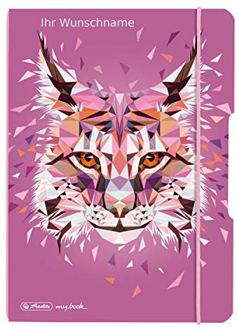 Herlitz Notizheft mit Gravur / A5 / flexibel / 40 Bl. / punktiert / Luchs
